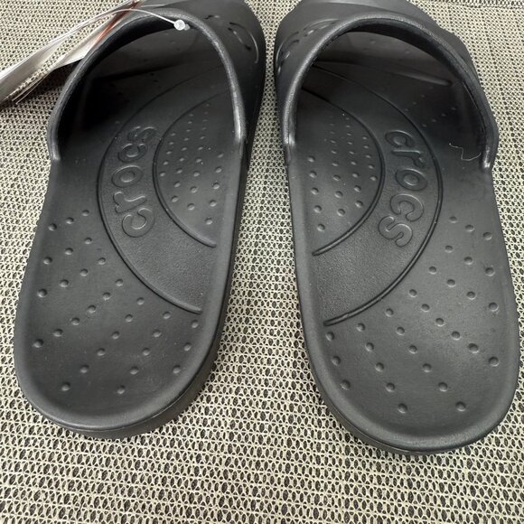 Crocs Slide Sandals Black M6/W8 Lightweight Comfort Footwear - Picture 3 of 6